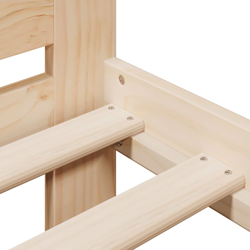 Letto senza Materasso 200x200 cm in Legno Massello di Pino | homemem39