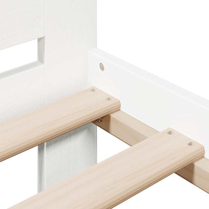 Letto senza Materasso Bianco 180x200 cm Legno Massello di Pino | homemem39