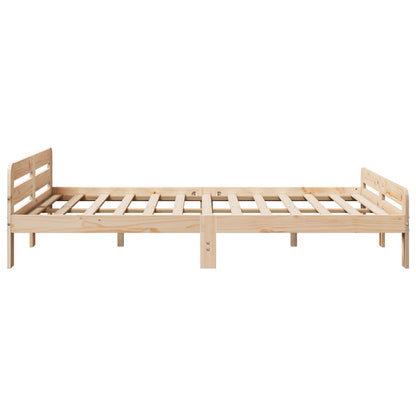 Letto senza Materasso 150x200 cm in Legno Massello di Pino | homemem39