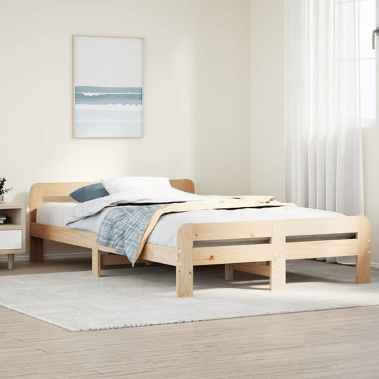 Letto senza Materasso 120x200 cm in Legno Massello di Pino - homemem39