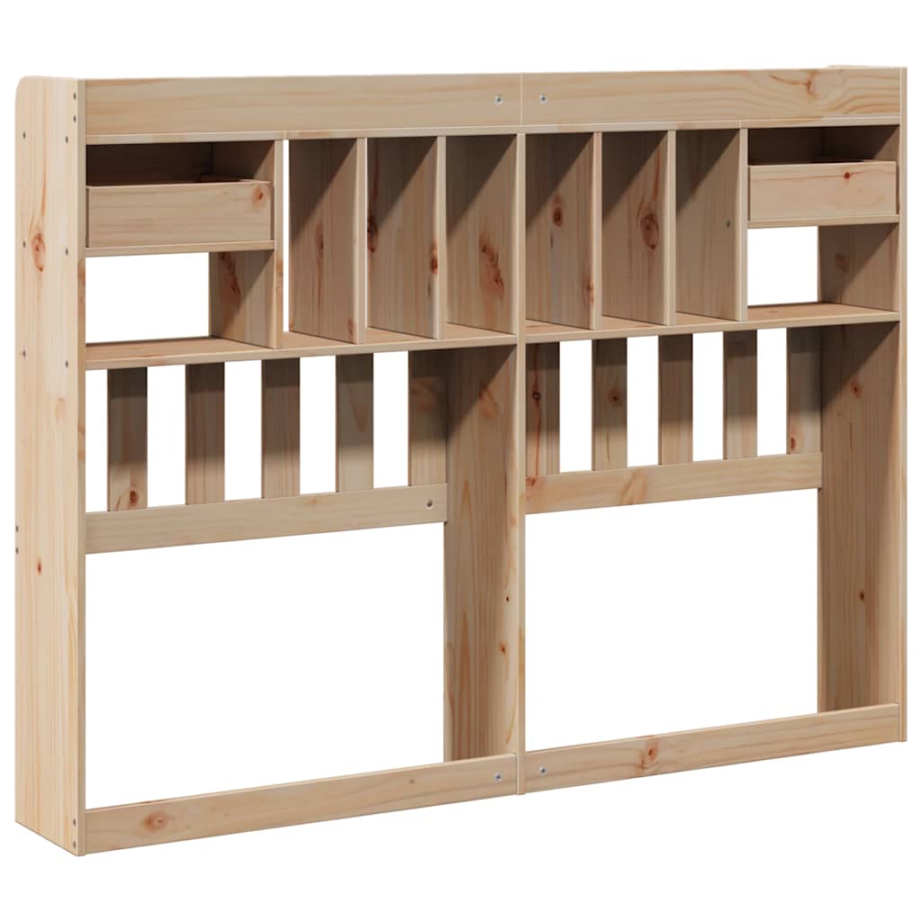 Testiera con Ripiani 160 cm in Legno Massello di Pino - homemem39