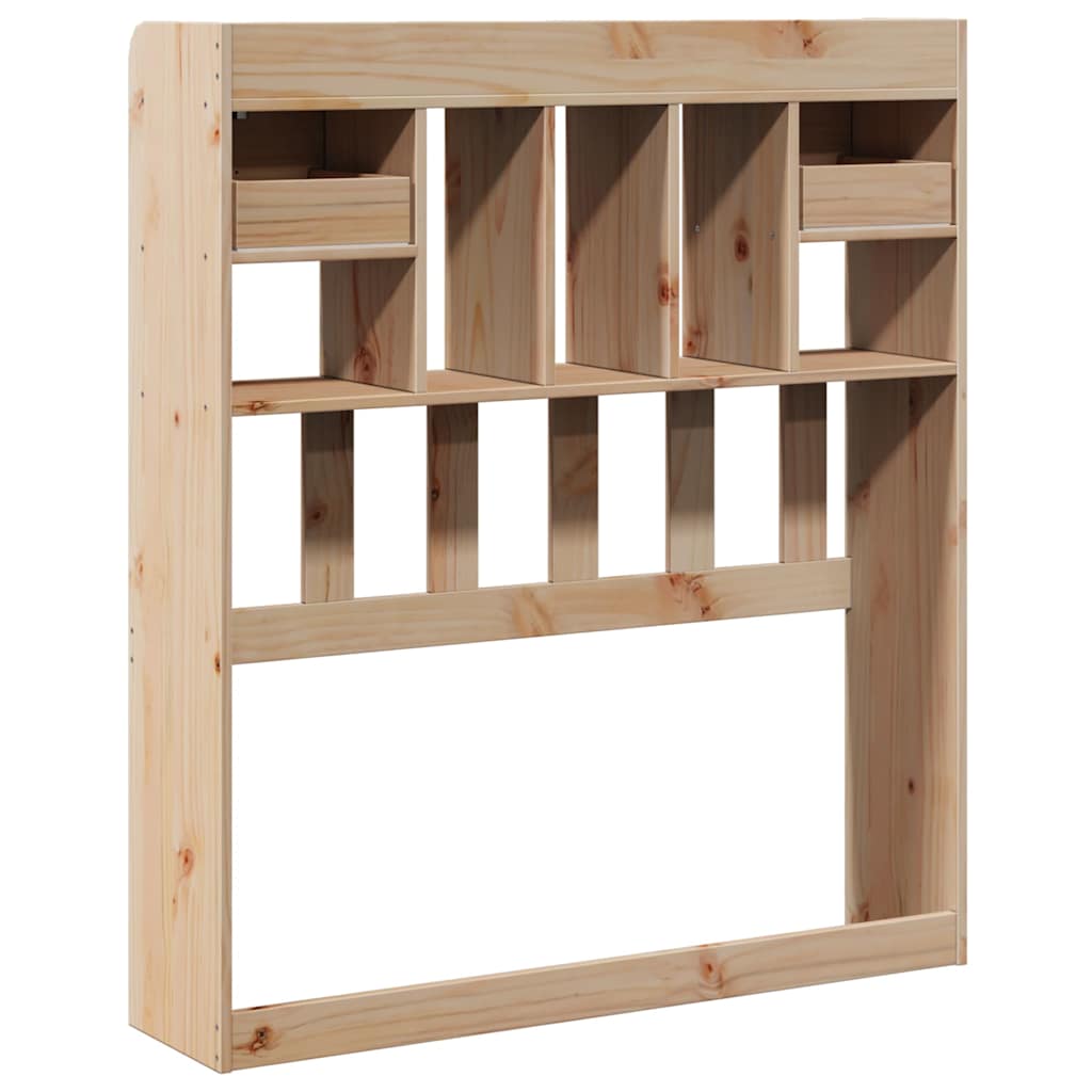 Testiera con Ripiani 100 cm in Legno Massello di Pino - homemem39