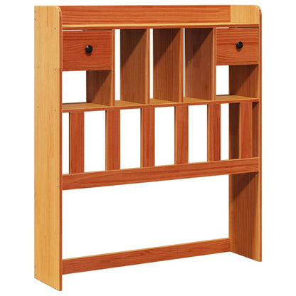 Testiera con Ripiani Marrone Cera 75 cm in Legno di Pino | homemem39