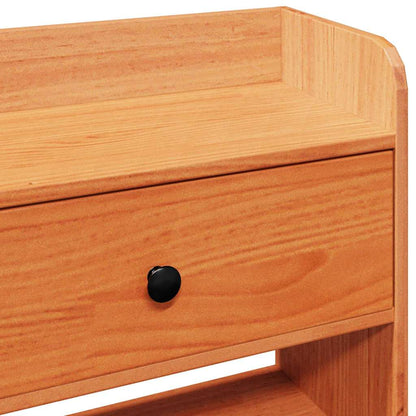 Testiera con Ripiani Marrone Cera 75 cm in Legno di Pino - homemem39