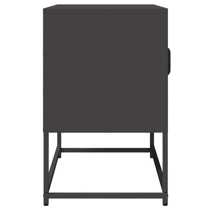 Mobile TV Nero 68x39x60,5 cm in Acciaio Laminato a Freddo - homemem39