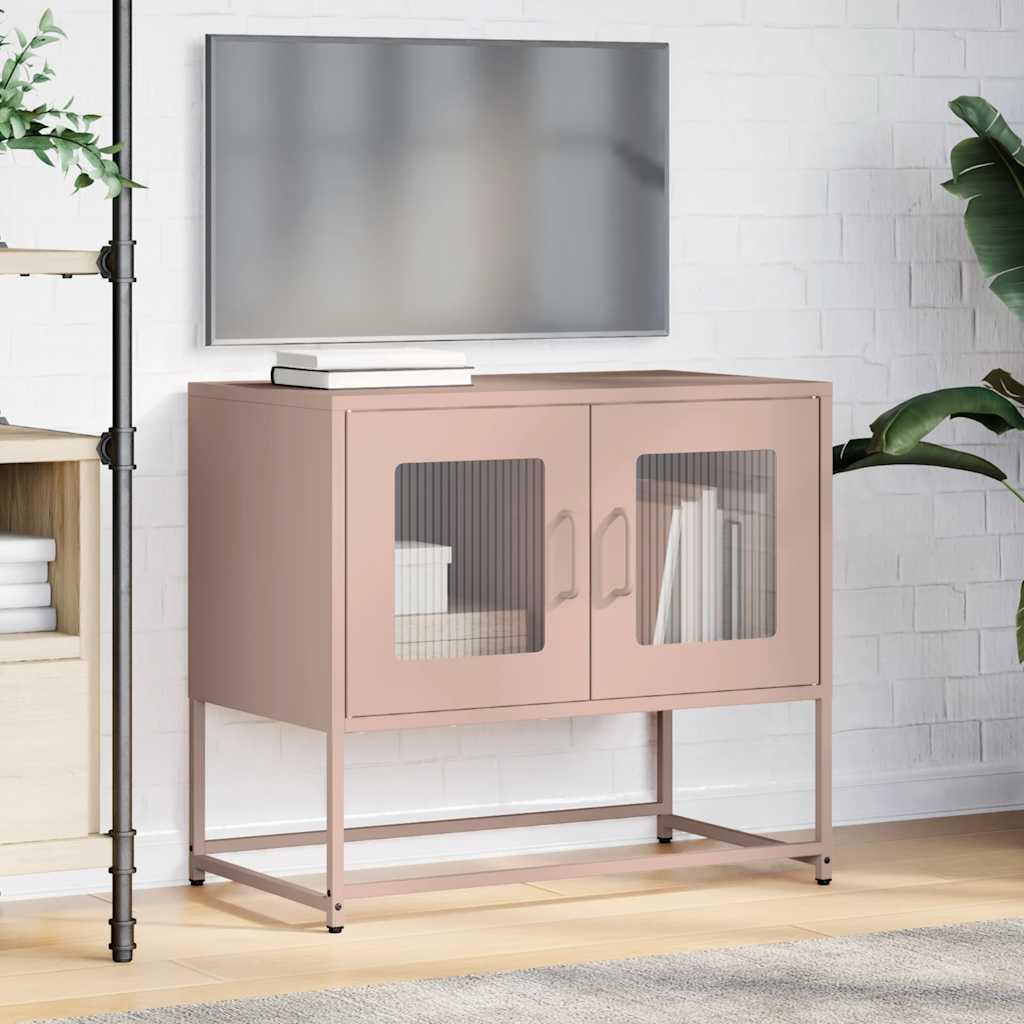 Mobile TV Rosa 68x39x60,5 cm in Acciaio Laminato a Freddo - homemem39