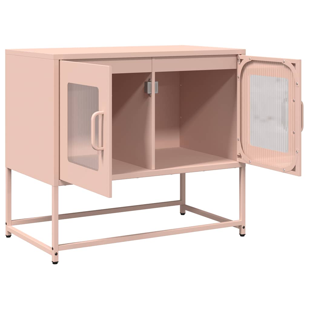 Mobile TV Rosa 68x39x60,5 cm in Acciaio Laminato a Freddo - homemem39