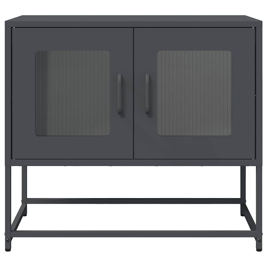 Mobile TV Antracite 68x39x60,5 cm in Acciaio Laminato a Freddo - homemem39