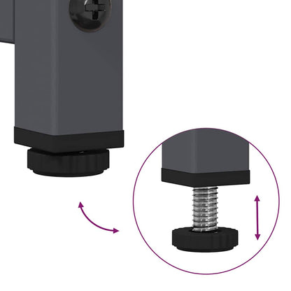 Mobile TV Antracite 68x39x60,5 cm in Acciaio Laminato a Freddo - homemem39