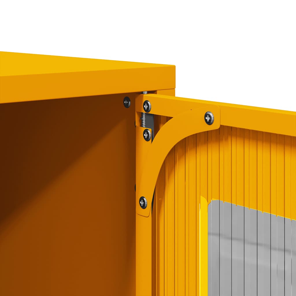 Mobile TV Giallo Senape 68x39x60,5 Acciaio Laminato a Freddo - homemem39