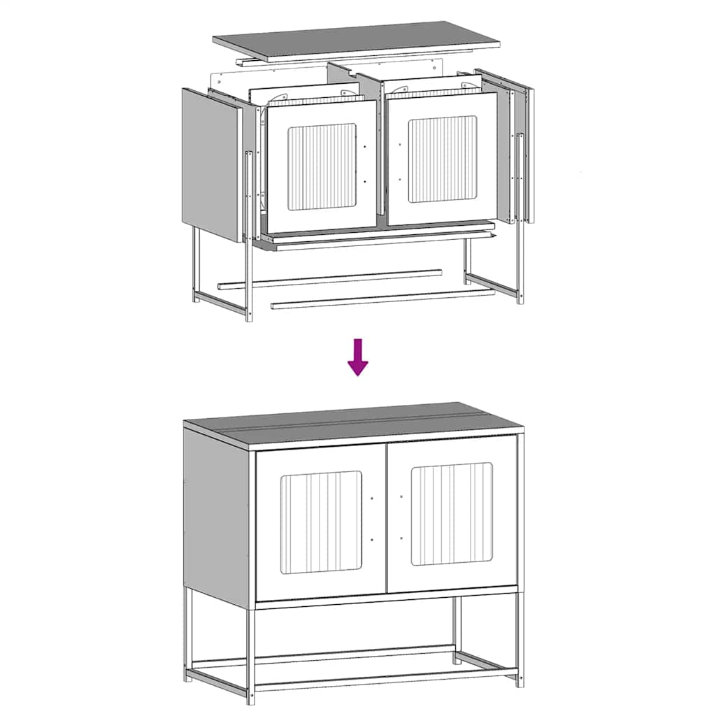 Mobile TV Giallo Senape 68x39x60,5 Acciaio Laminato a Freddo | homemem39