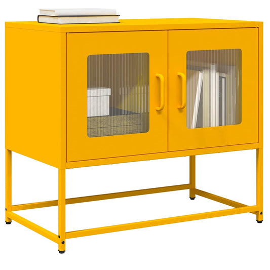 Mobile TV Giallo Senape 68x39x60,5 Acciaio Laminato a Freddo