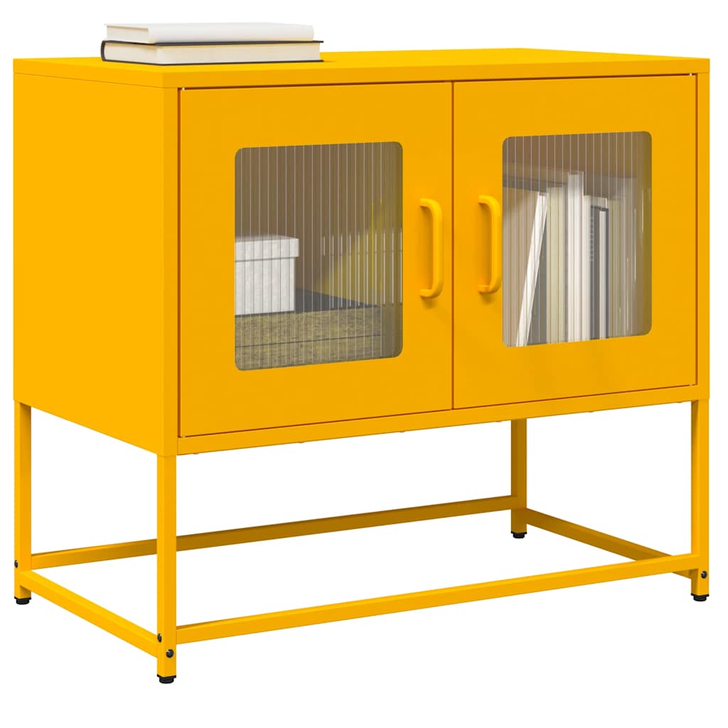 Mobile TV Giallo Senape 68x39x60,5 Acciaio Laminato a Freddo - homemem39