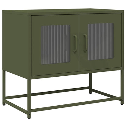 Mobile TV Verde Oliva 68x39x60,5cm in Acciaio Laminato a Freddo - homemem39