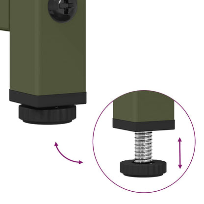 Mobile TV Verde Oliva 68x39x60,5cm in Acciaio Laminato a Freddo - homemem39