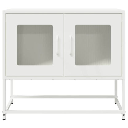 Mobile TV Bianco 68x39x60,5 cm in Acciaio Laminato a Freddo - homemem39