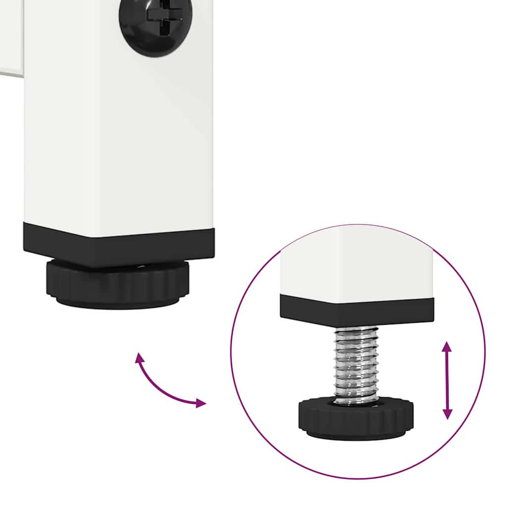 Mobile TV Bianco 68x39x60,5 cm in Acciaio Laminato a Freddo - homemem39