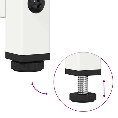 Mobile TV Bianco 68x39x60,5 cm in Acciaio Laminato a Freddo - homemem39