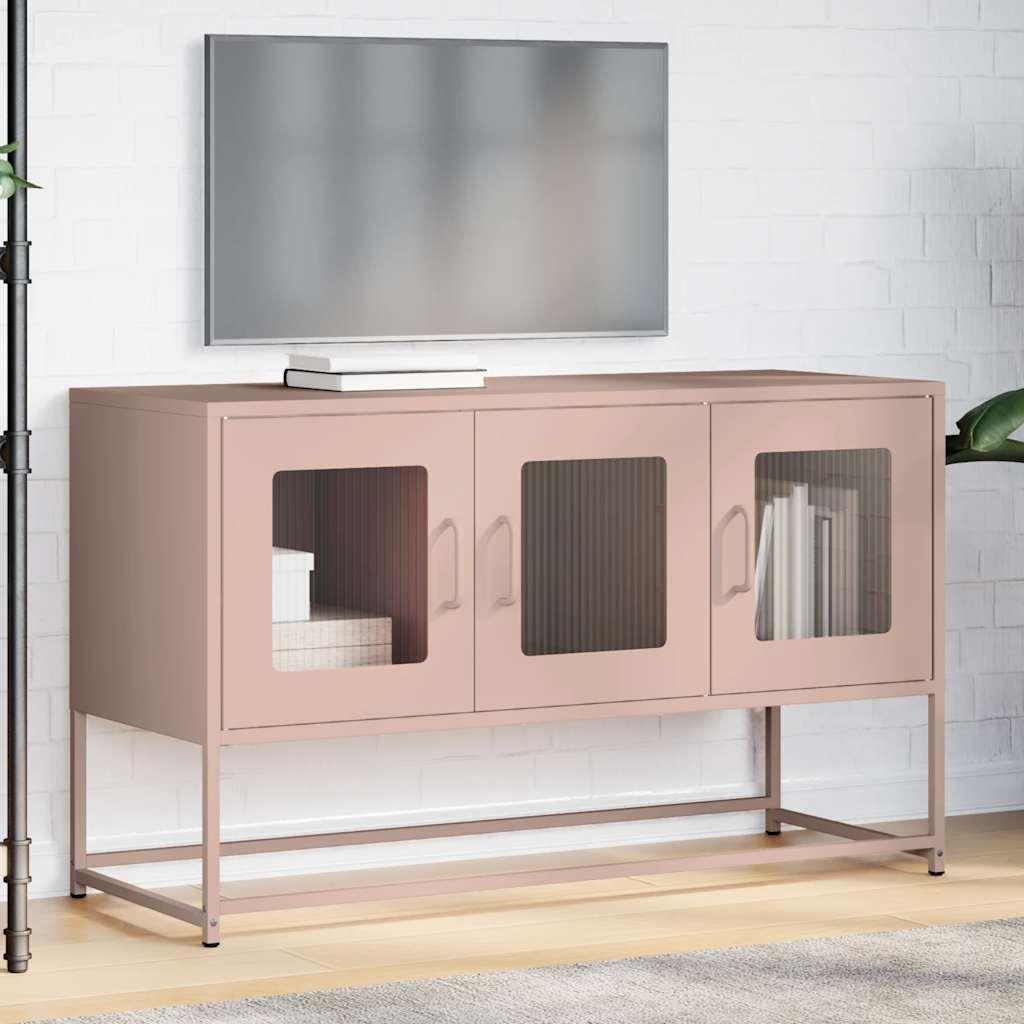 Mobile TV Rosa 100,5x39x60,5 cm in Acciaio Laminato a Freddo - homemem39