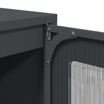 Mobile TV Antracite 100,5x39x60,5 cm Acciaio Laminato a Freddo - homemem39