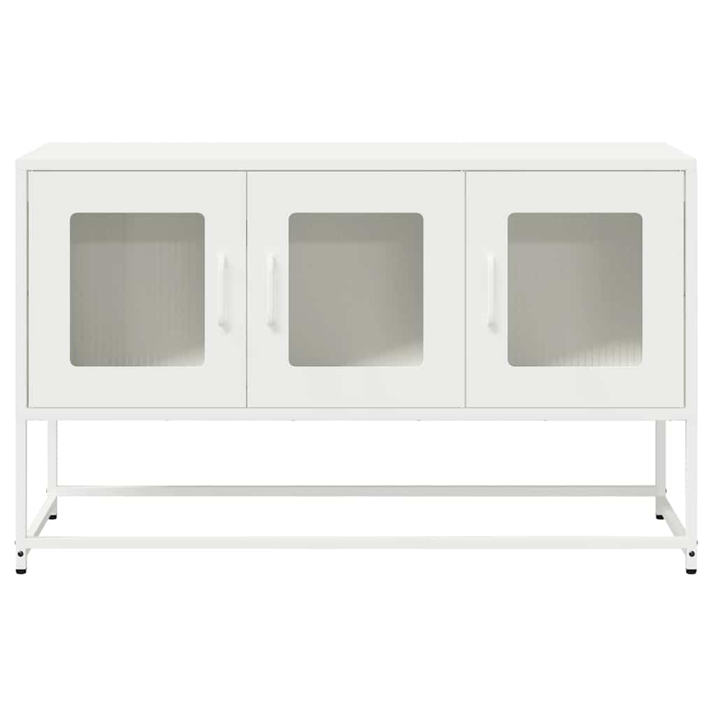 Mobile TV Bianco 100,5x39x60,5 cm in Acciaio Laminato a Freddo - homemem39