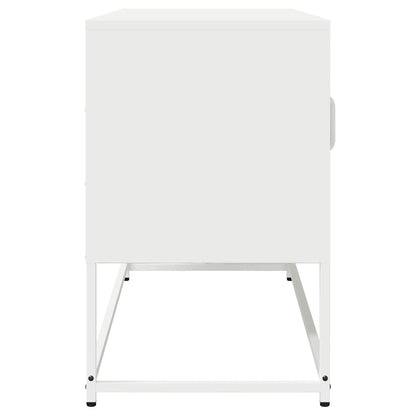 Mobile TV Bianco 100,5x39x60,5 cm in Acciaio Laminato a Freddo - homemem39