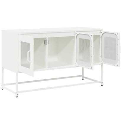 Mobile TV Bianco 100,5x39x60,5 cm in Acciaio Laminato a Freddo - homemem39