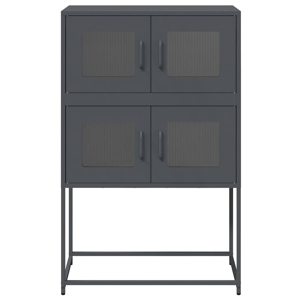 Credenza Antracite 68x39x107 cm Acciaio - homemem39