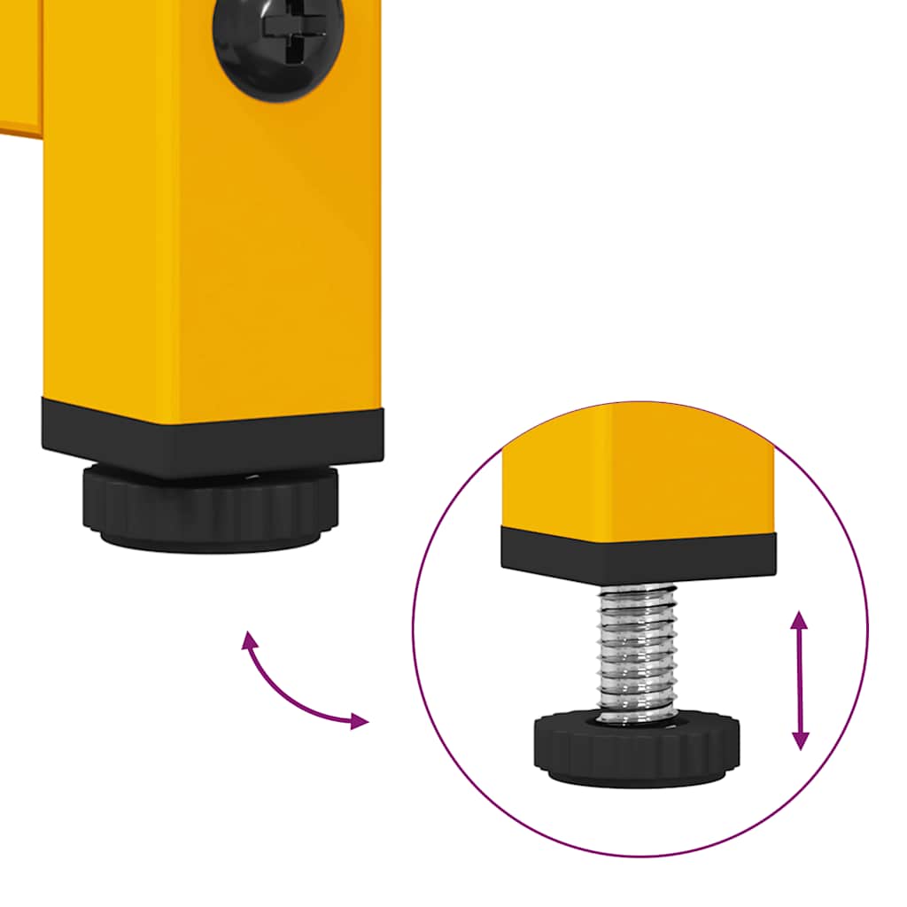 Credenza Giallo Senape 68x39x107 cm in Acciaio - homemem39