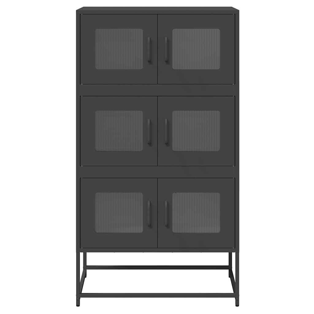 Credenza Nera 68x39x123 cm in Acciaio | homemem39