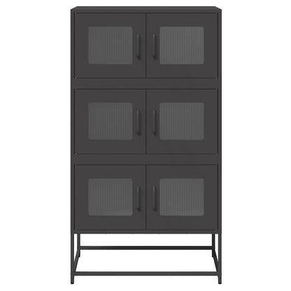 Credenza Nera 68x39x123 cm in Acciaio | homemem39