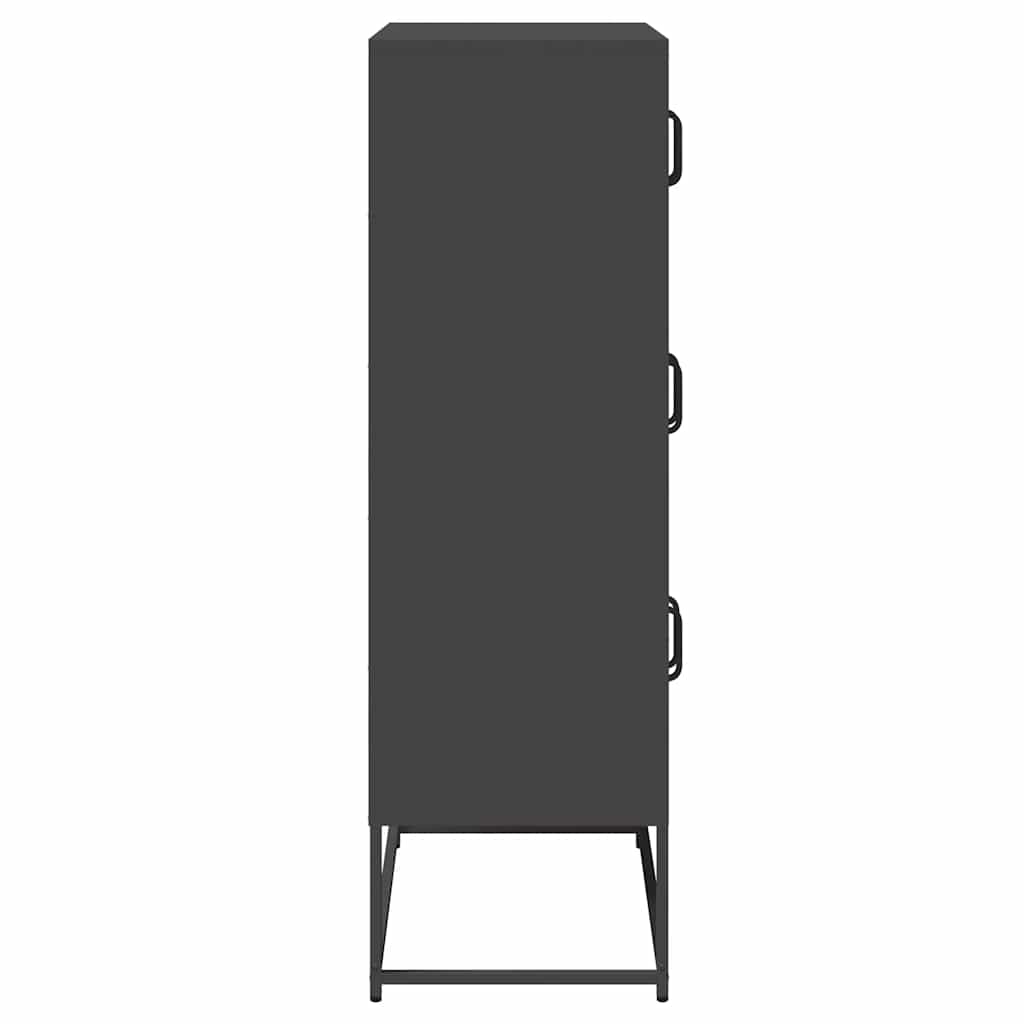 Credenza Nera 68x39x123 cm in Acciaio | homemem39