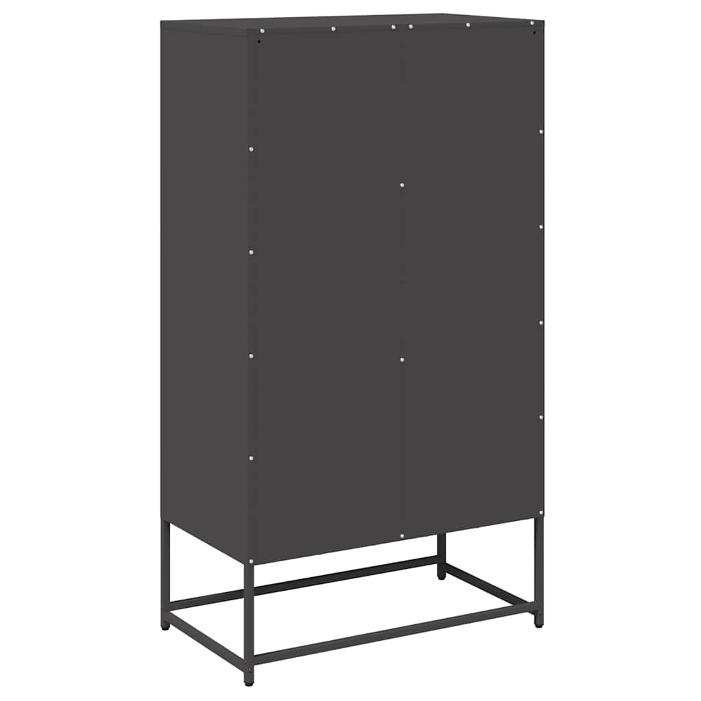 Credenza Nera 68x39x123 cm in Acciaio | homemem39