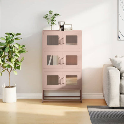 Credenza Rosa 68x39x123 cm in Acciaio - homemem39