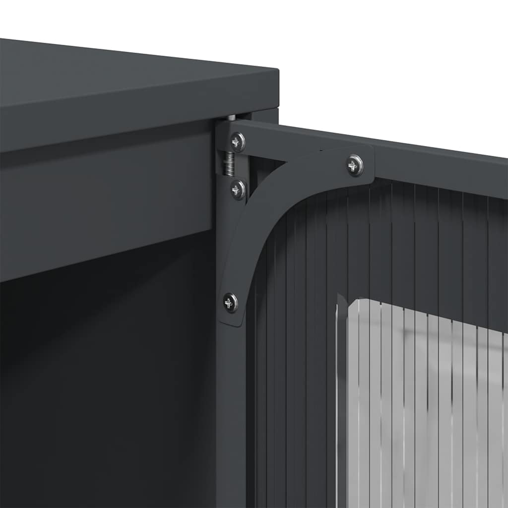 Credenza Antracite 68x39x123 cm Acciaio - homemem39