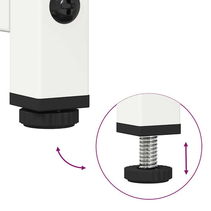 Credenza Bianca 68x39x123 cm in Acciaio - homemem39