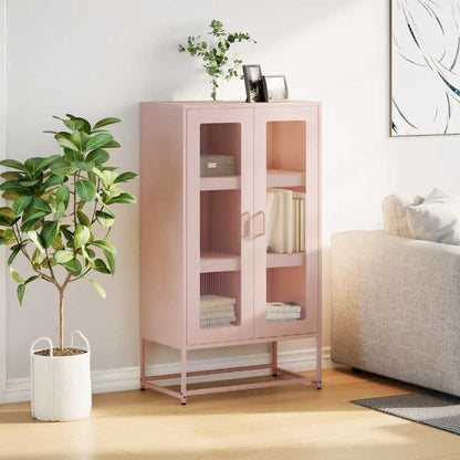 Credenza Rosa 68x39x123 cm in Acciaio