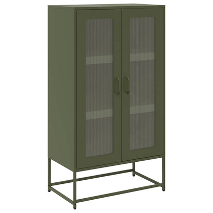 Credenza Verde Oliva 68x39x123 cm in Acciaio - homemem39