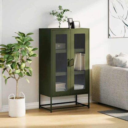 Credenza Verde Oliva 68x39x123 cm in Acciaio | homemem39