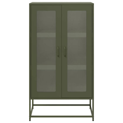 Credenza Verde Oliva 68x39x123 cm in Acciaio | homemem39