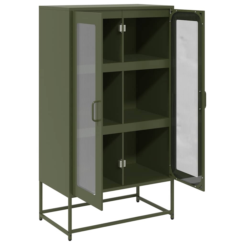 Credenza Verde Oliva 68x39x123 cm in Acciaio | homemem39
