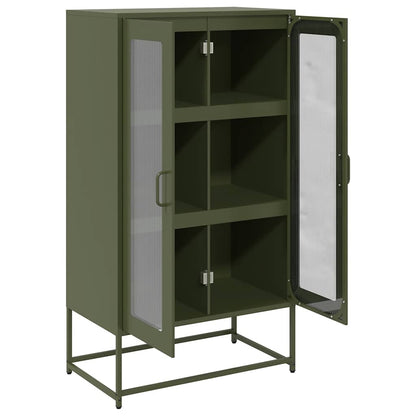 Credenza Verde Oliva 68x39x123 cm in Acciaio | homemem39