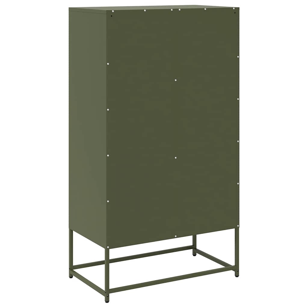 Credenza Verde Oliva 68x39x123 cm in Acciaio | homemem39