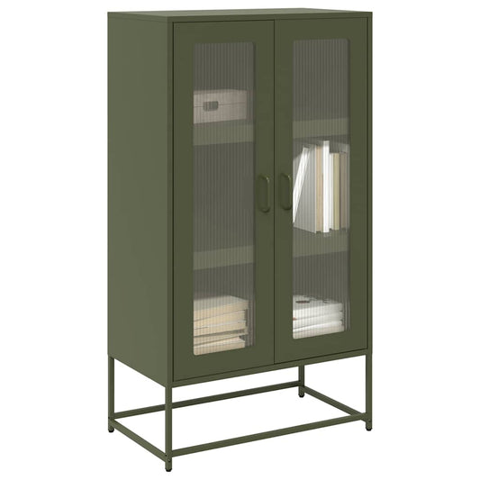 Credenza Verde Oliva 68x39x123 cm in Acciaio | homemem39