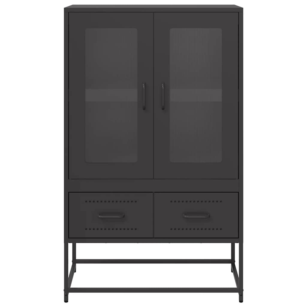 Credenza Nera 68x39x111,5 cm Acciaio - homemem39