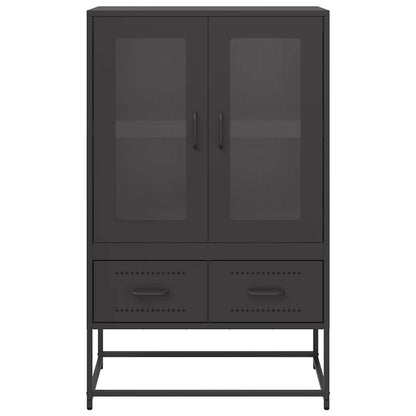 Credenza Nera 68x39x111,5 cm Acciaio - homemem39