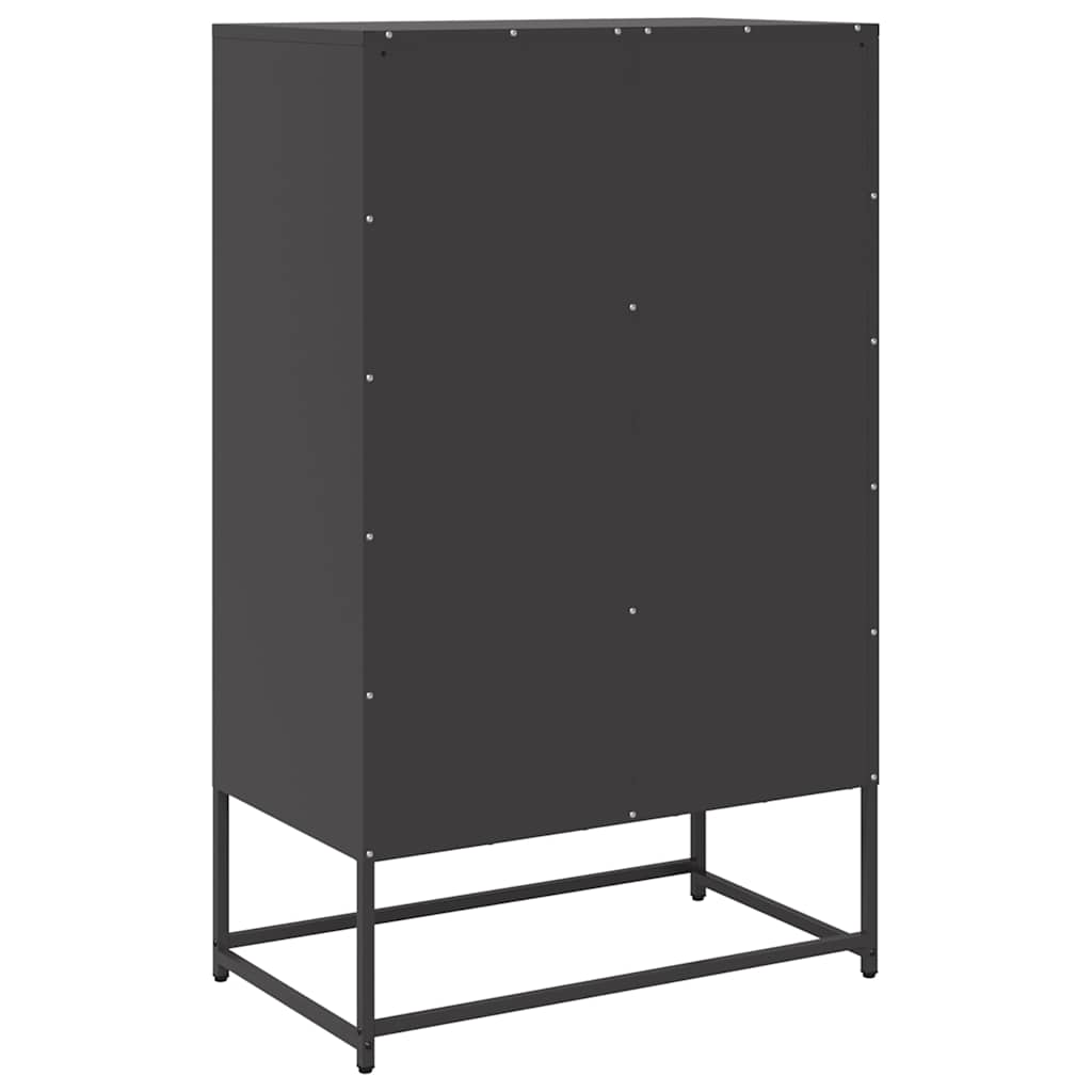 Credenza Nera 68x39x111,5 cm Acciaio - homemem39