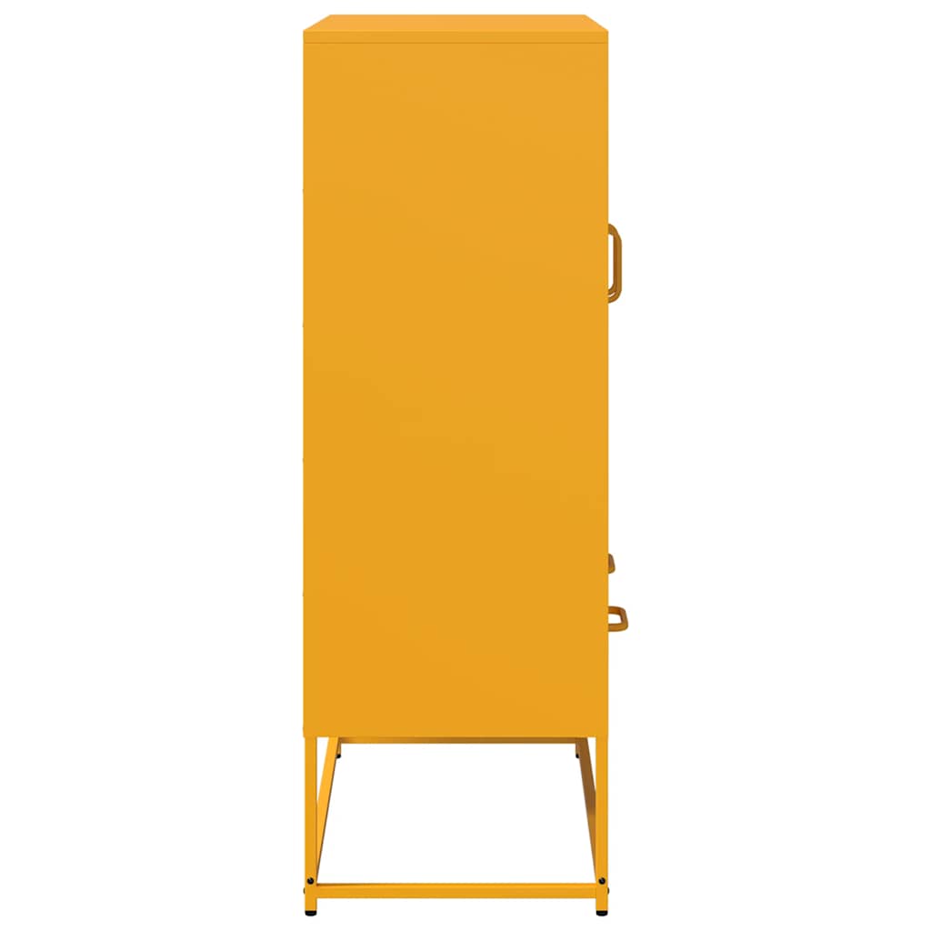 Credenza Giallo Senape 68x39x111,5 cm in Acciaio - homemem39