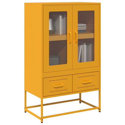Credenza Giallo Senape 68x39x111,5 cm in Acciaio - homemem39