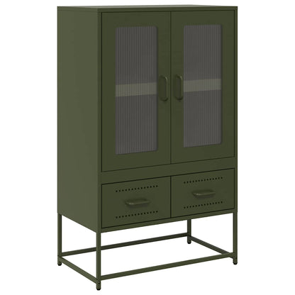 Credenza Verde Oliva 68x39x111,5 cm in Acciaio - homemem39
